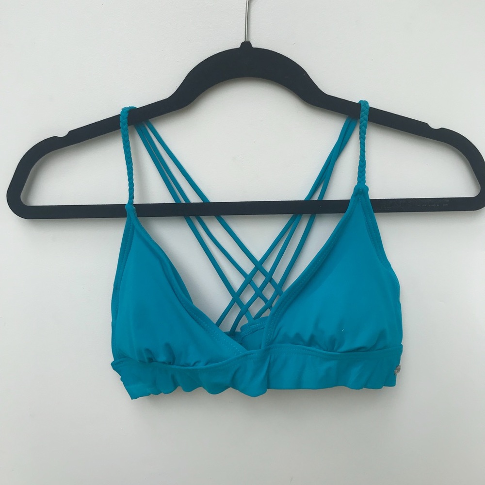 FULL SET Roxy turquoise strappy bikini
